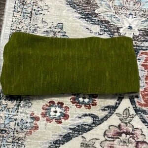 Olive green turtle fur polartec headband